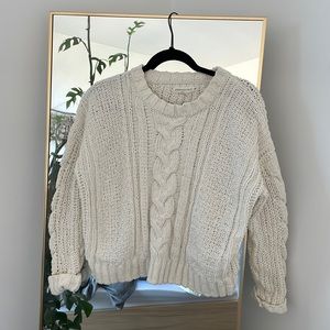 Thick Knit Chenille Ivory Sweater
